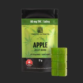 Apple Jelly Bombs 80MG THC Sativa by (Twisted Extracts)