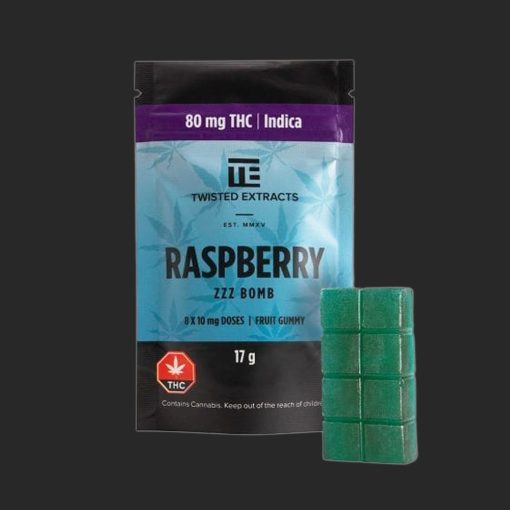 Blue Raspberry Zzz Bombs 80MG THC Indica by (Twisted Extracts)