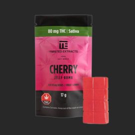 Cherry Jelly Bombs 80MG THC Sativa by (Twisted Extracts)