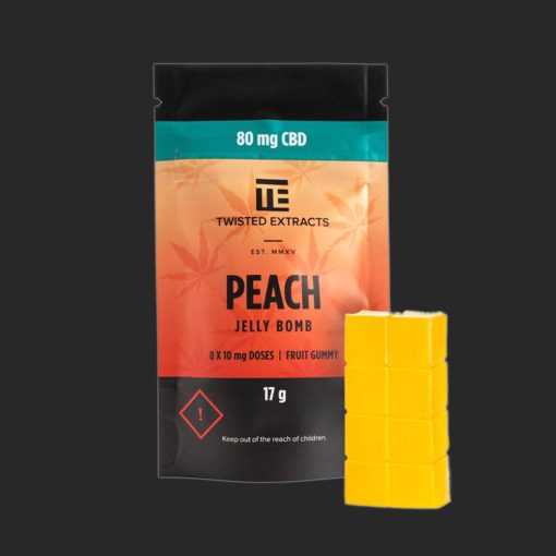 Peaches Jelly Bombs 80MG CBD by (Twisted Extracts)