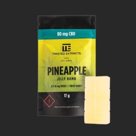 Pineapple Jelly Bombs 80MG CBD by (Twisted Extracts)