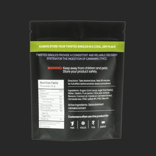 Sour Green Apples Twisted Singles 160MG THC by (Twisted Extracts)