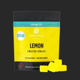 Sour Lemon Twisted Singles 160MG CBD by (Twisted Extracts)