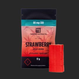 Strawberry Jelly Bombs 80MG CBD by (Twisted Extracts)