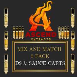 Mix & Match Distillate & Sauce Cartridges 5 Pack (Ascend)