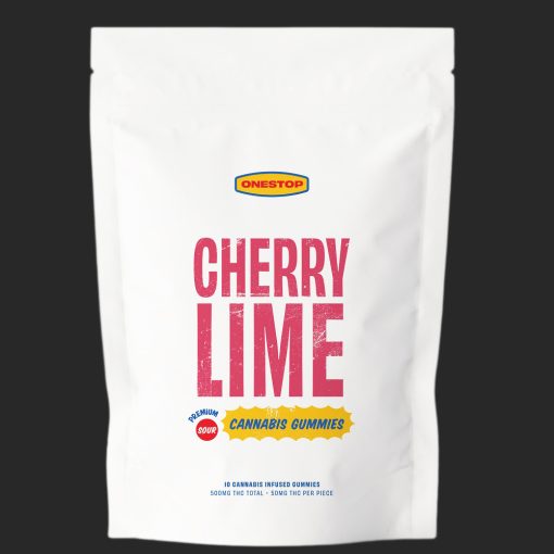 Sour Cherry Lime Gummies 500MG THC By (One Stop)