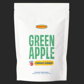 Sour Green Apple Gummies 500MG THC By (One Stop)