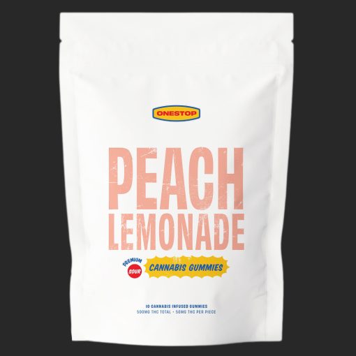 Sour Peach Lemonade Gummies 500MG THC By (One Stop)