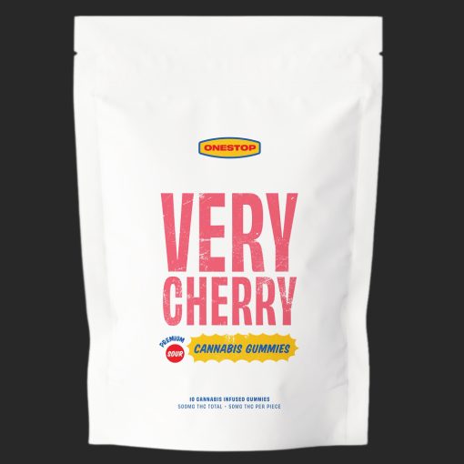 Sour Very Cherry Gummies 500MG THC By (One Stop)