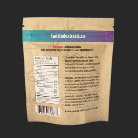 Cara-Melts 80MG CBD/THC 1:1 Indica By (Twisted Extracts) Back